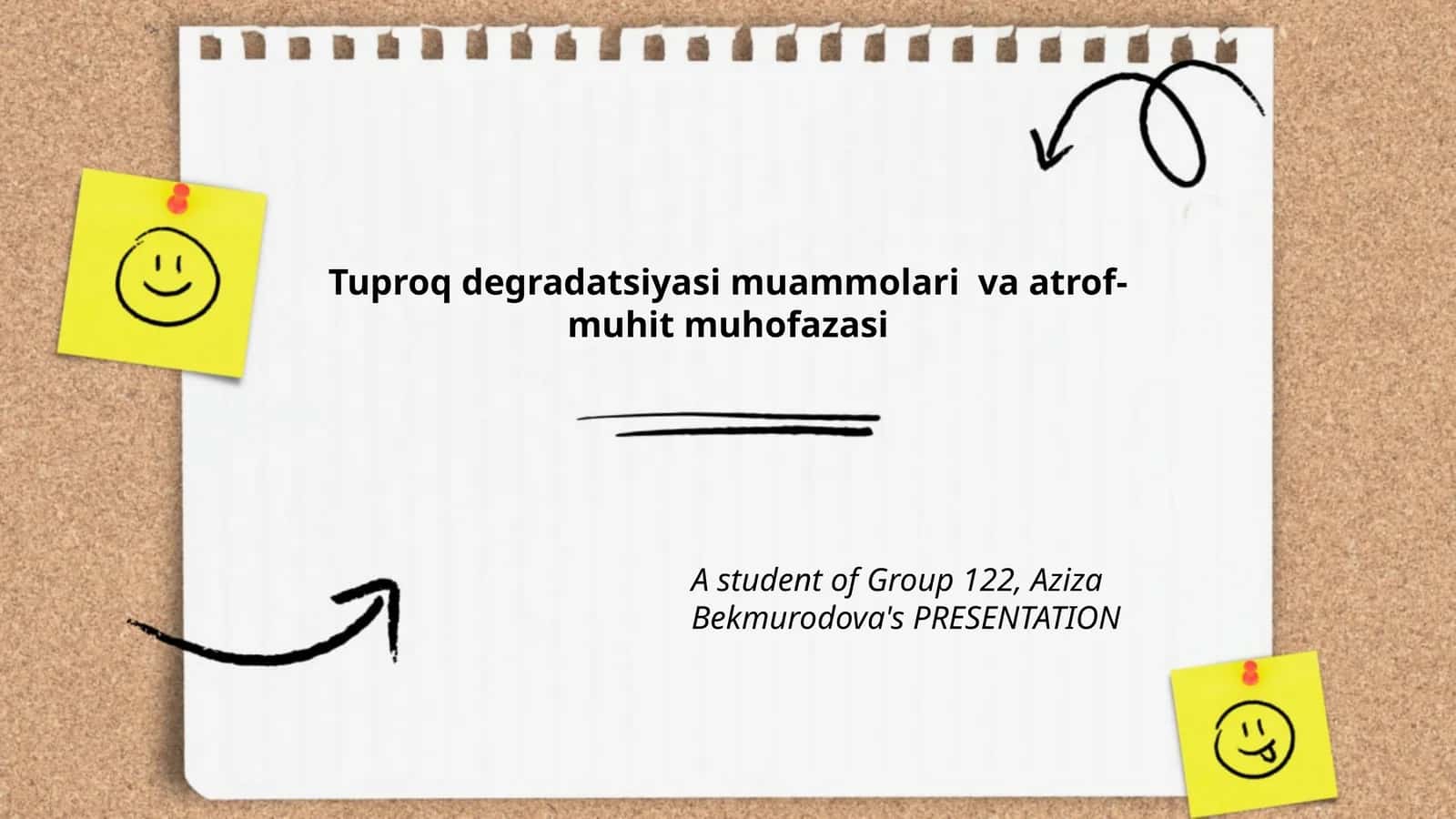 Tuproq degradatsiyasi muammolari va atrof-muhit muhofazasi