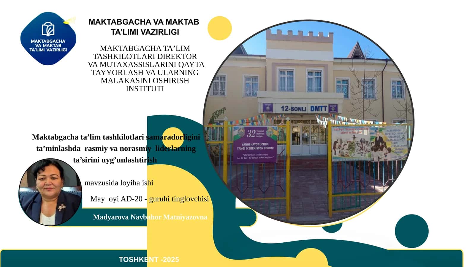 Maktabgacha ta’lim tashkilotlari samaradorligini ta’minlash