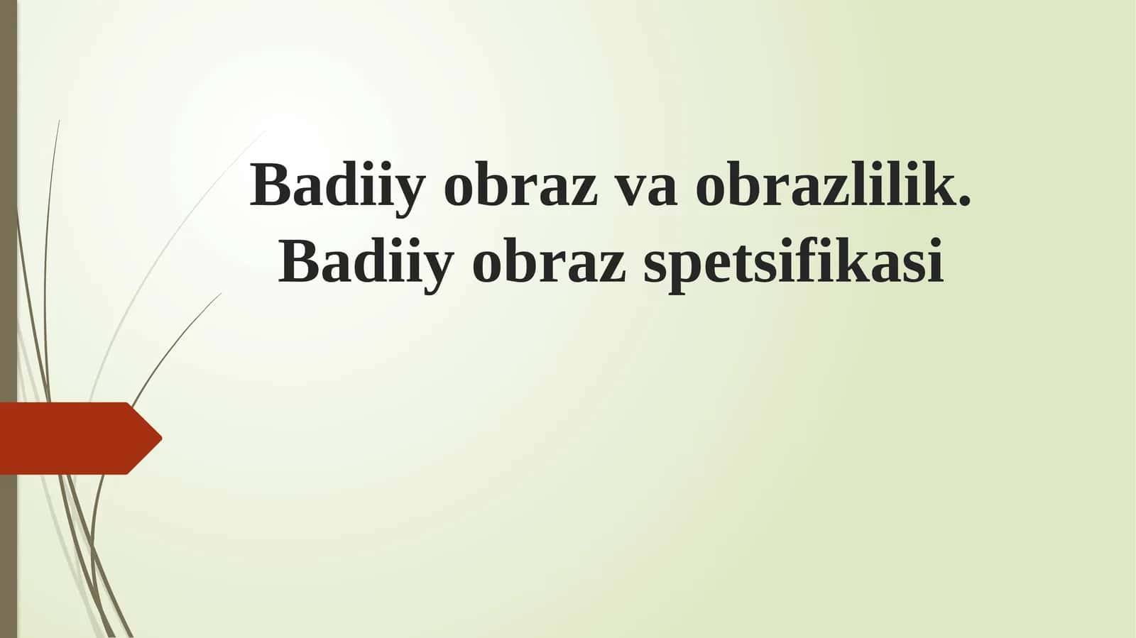 Badiy obraz va obrazlik
