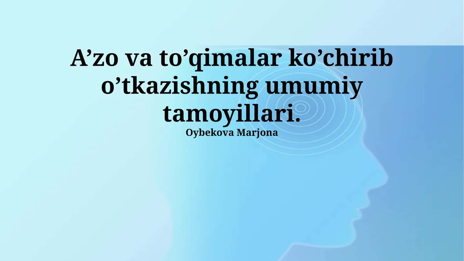 Transplantatsiya Ekologik Jarayonlarida