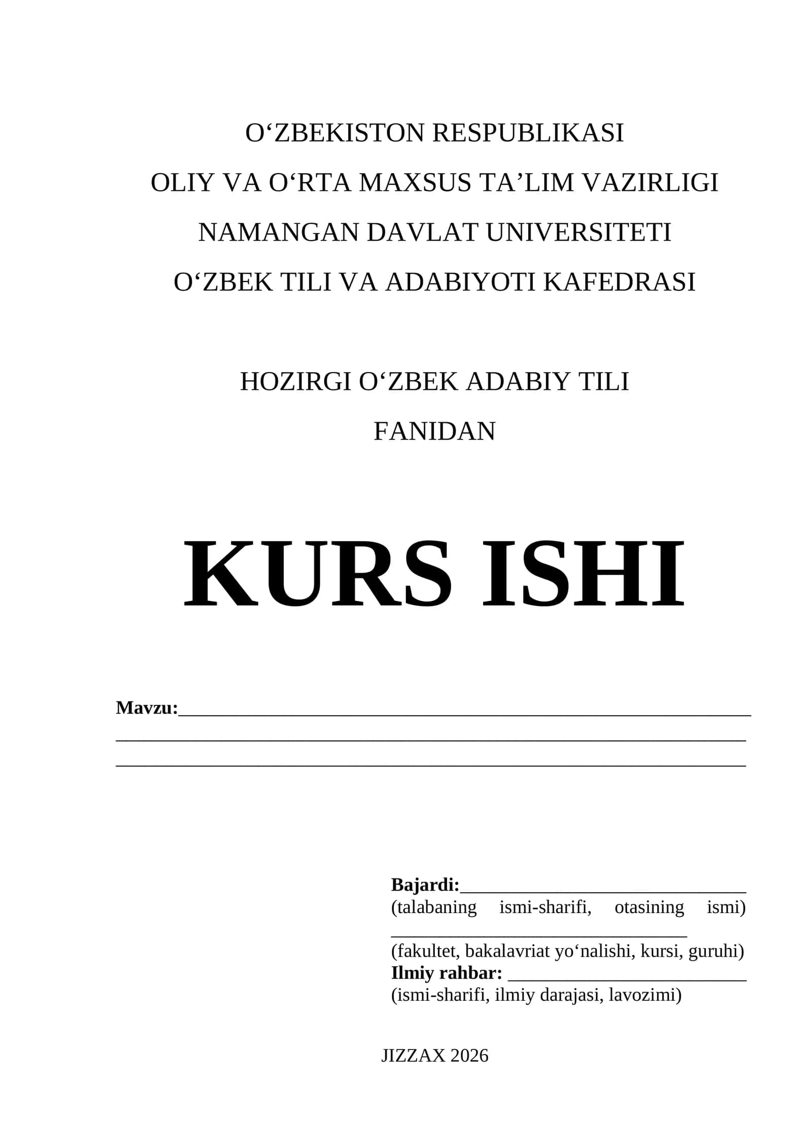 O‘zbek tili leksikasining tarkibi va rivojlanish xususiyatlari