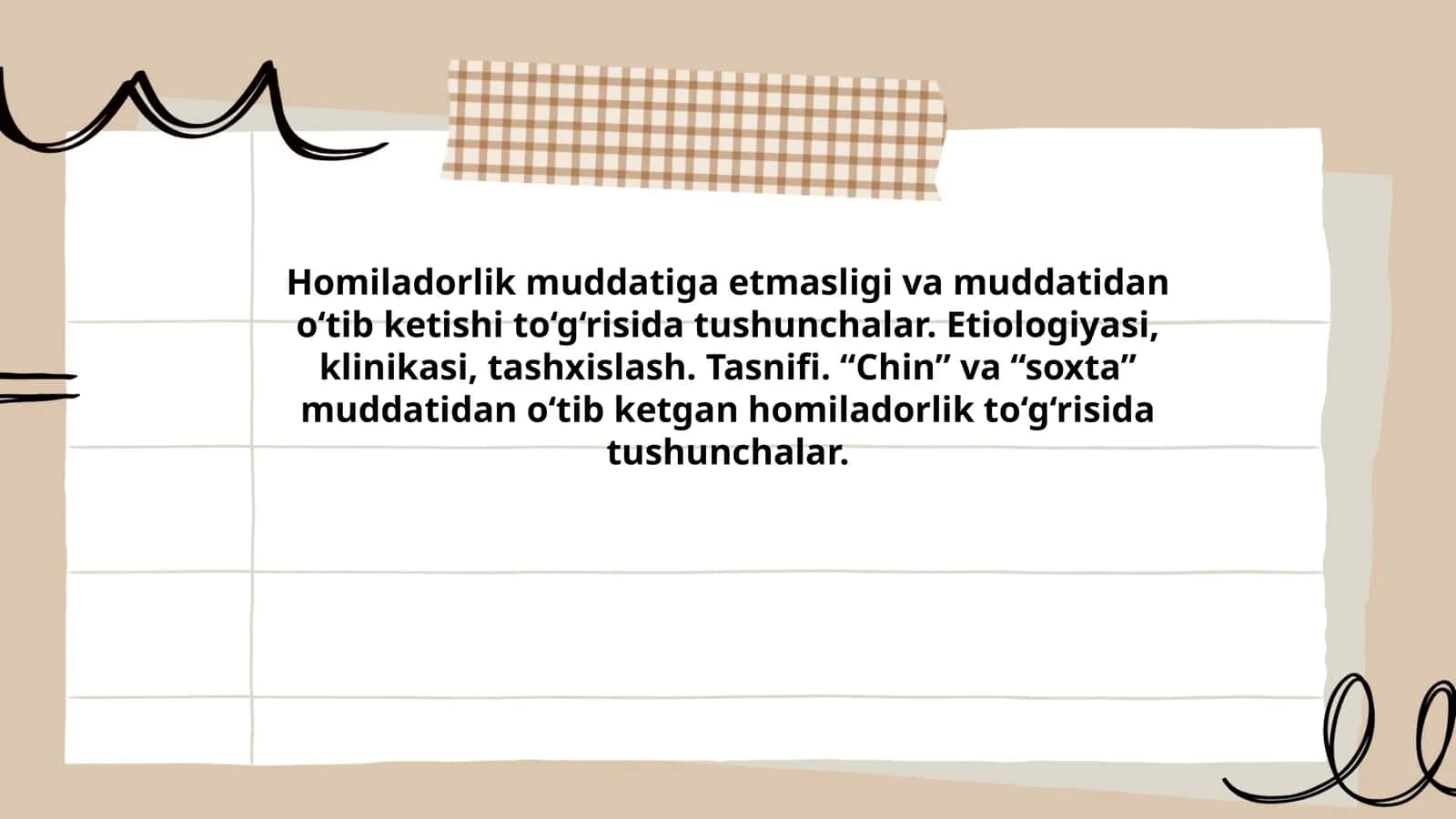 Chin va soxta homiladorlik tushunchalari