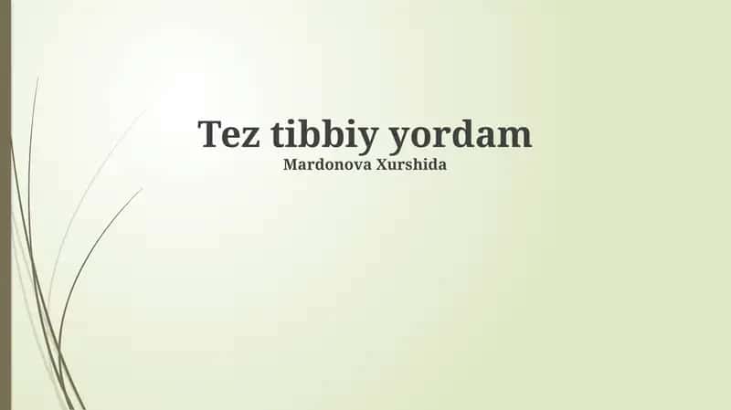 Tez tibbiy yordam