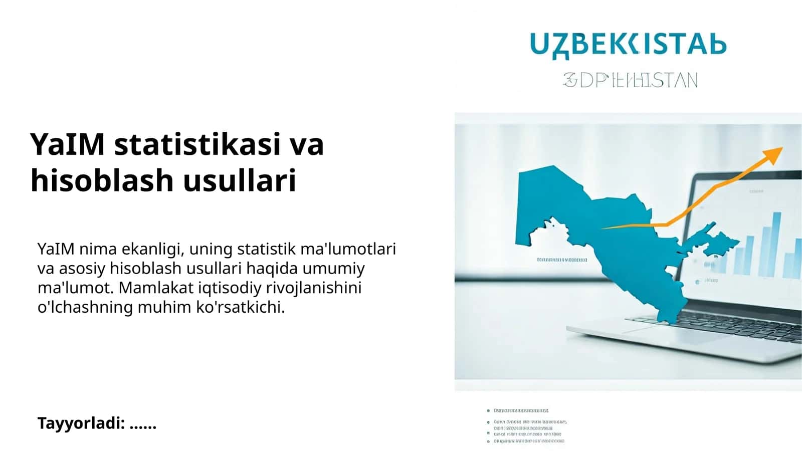 YaIM statistikasi va hisoblash usullari