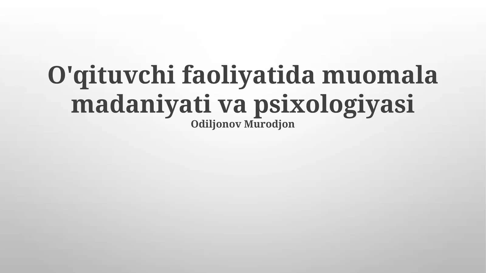 Psixologik jihatlar