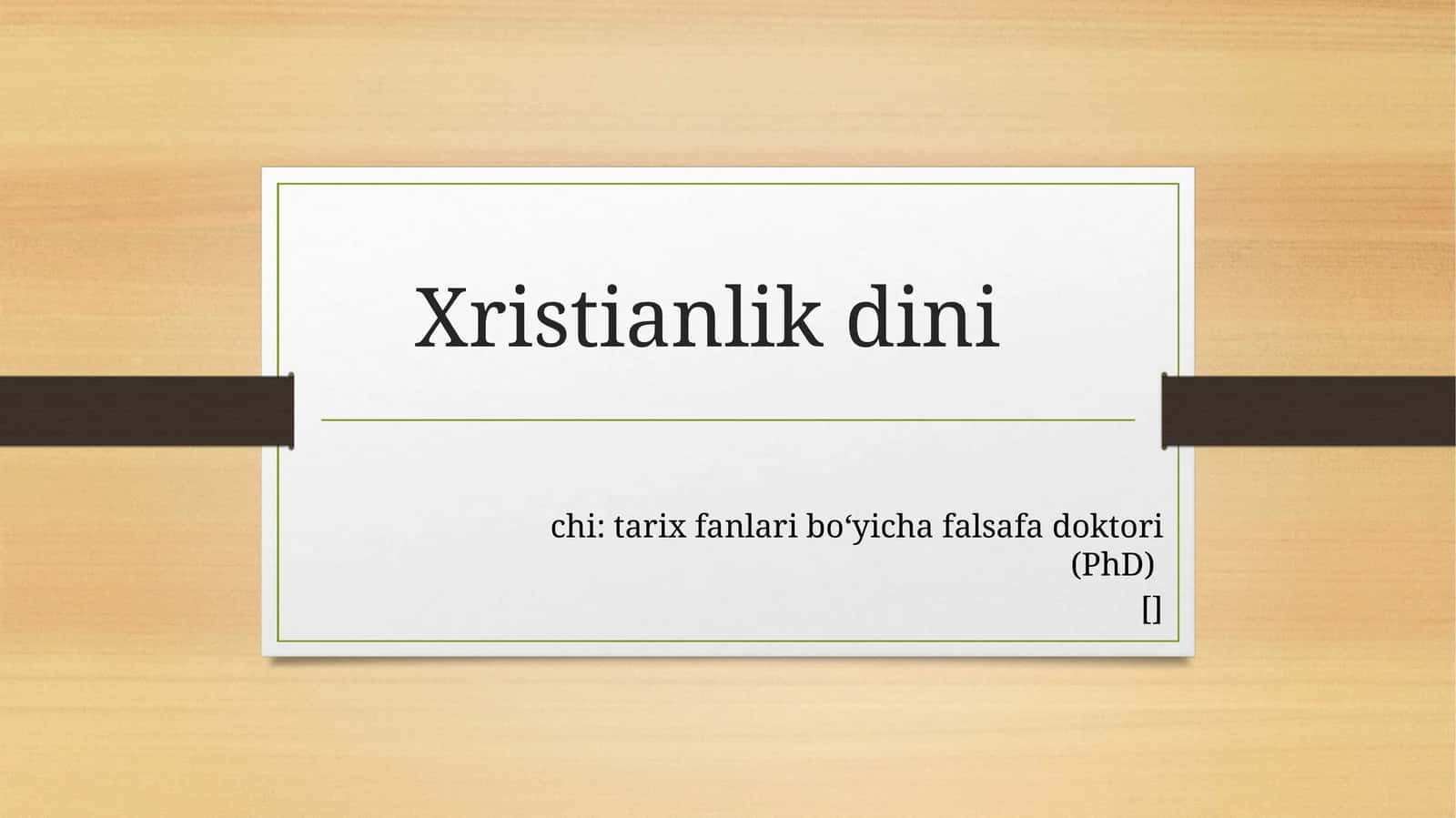 Xristianlik dini