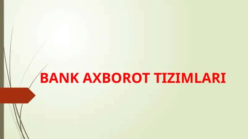 Bank axborot tizimlari