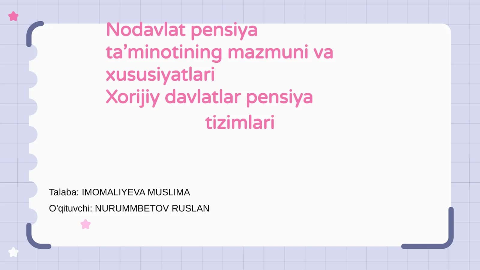 Nodavlat pensiya ta’minoti