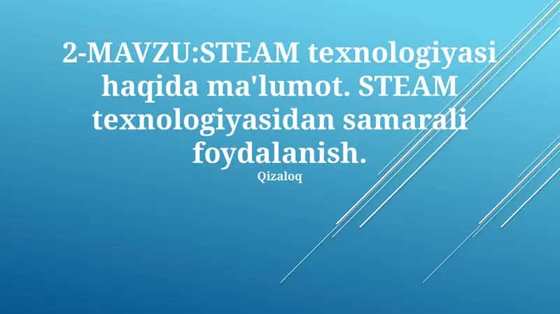 STEAM texnologiyasi