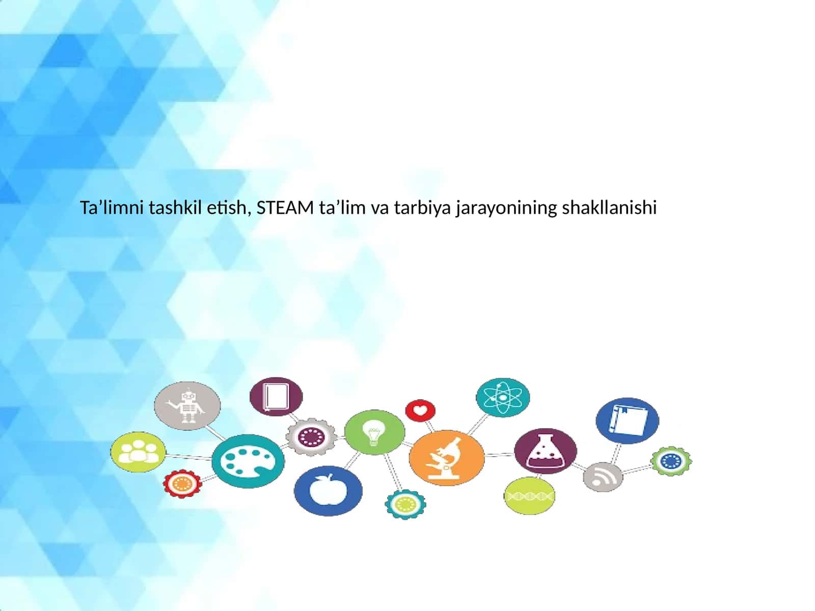 Ta’limni tashkil etish, STEAM ta’lim va tarbiya jarayonining shakllanishi