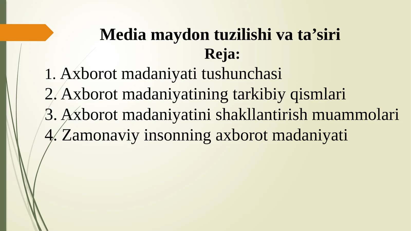 Mediamaydon tuzilishi va ta’siri