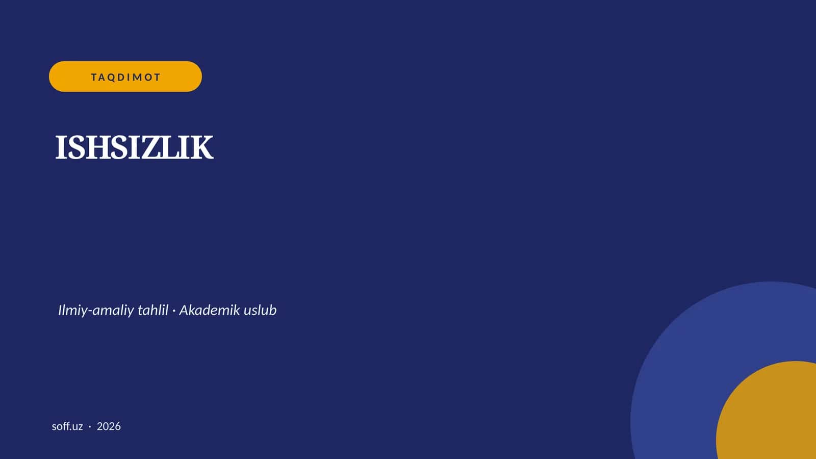 ISHSIZLIK