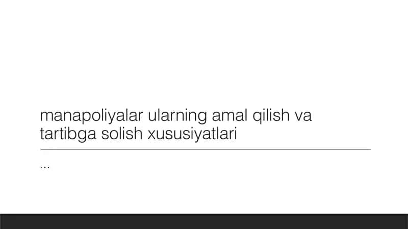 Monopoliyalar