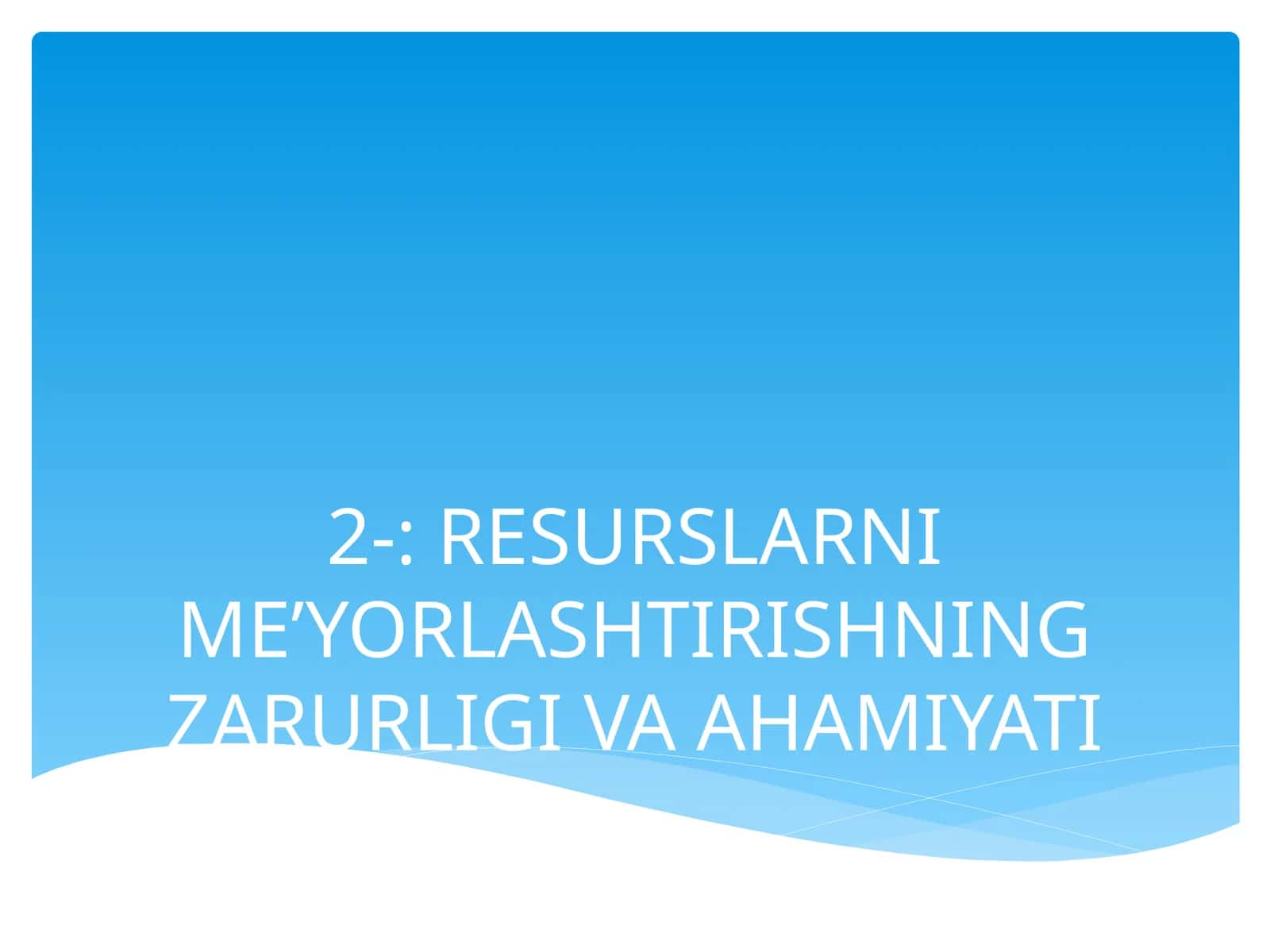 Me’yor va normativlar