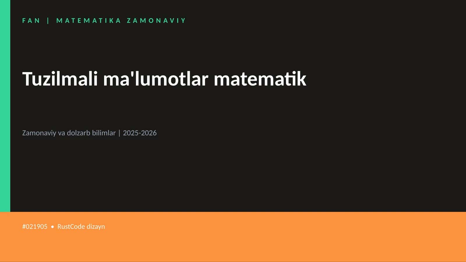 Tuzilmali ma'lumotlar matematik