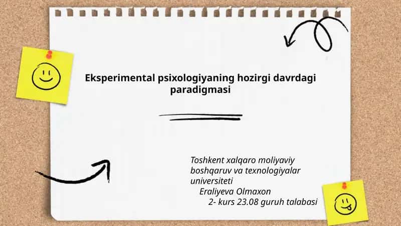 Eksperimental psixologiyaning hozirgi davrdagi paradigmasi