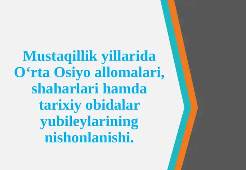 O‘rta Osiyo allomalari, shaharlari va tarixiy obidalari yubileyi, Kirish