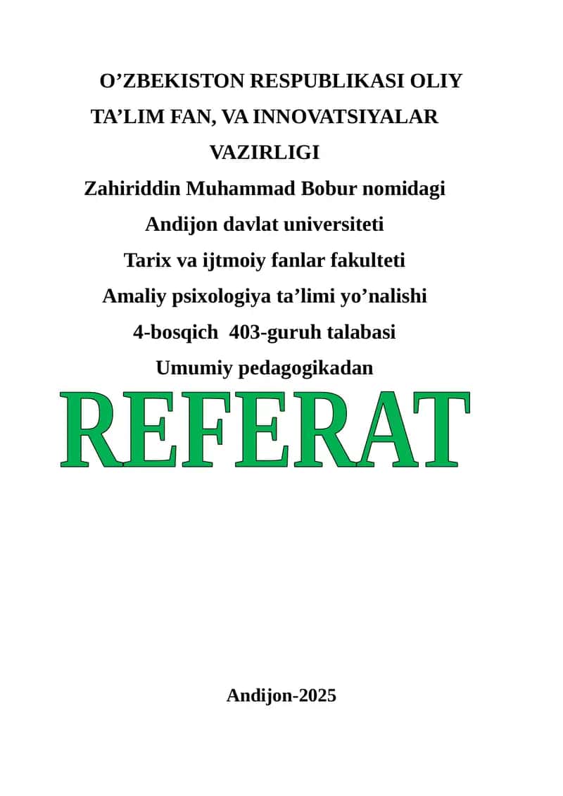 PEDAGOGIK JARAYONDA TARBIYANING MOHIYATI, NAZARIY MUAMMOLI TOPSHIRIQLAR VA IMAK TEXNOLOGIYASINI QO‘LLASH