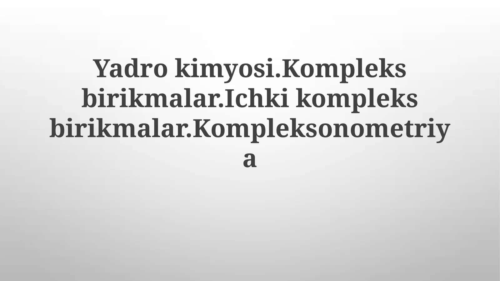 Kompleksometrik Titrlash