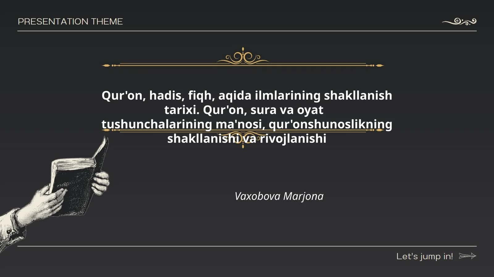 Qur'on, hadis, fiqh, aqida ilmlarining shakllanish tarixi