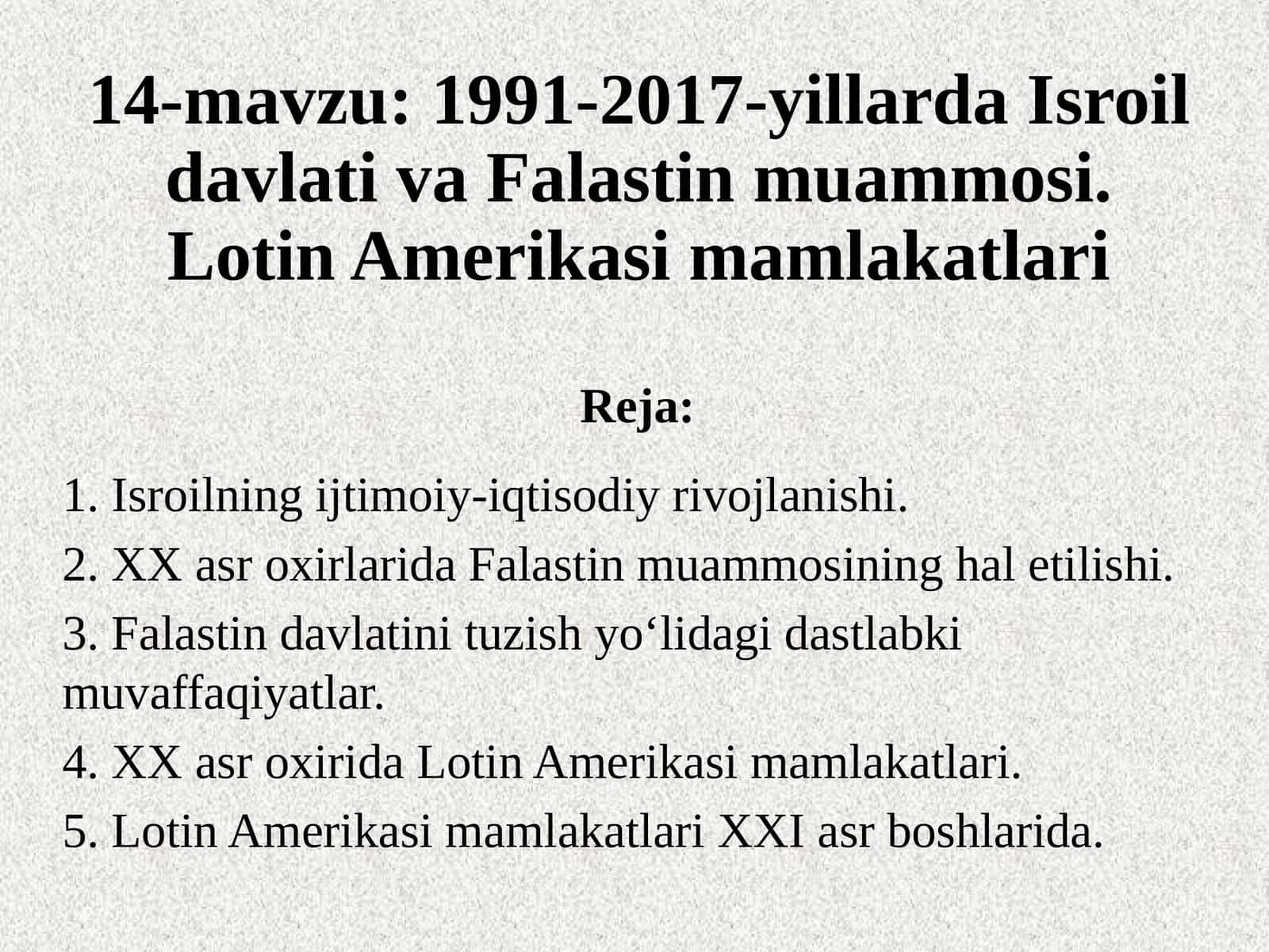 Isroil va Falastin