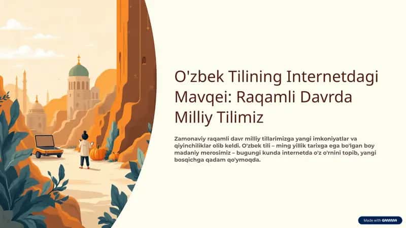 O'zbek Tilining Internetdagi Mavqei: Raqamli Davrda Milliy Tilimiz