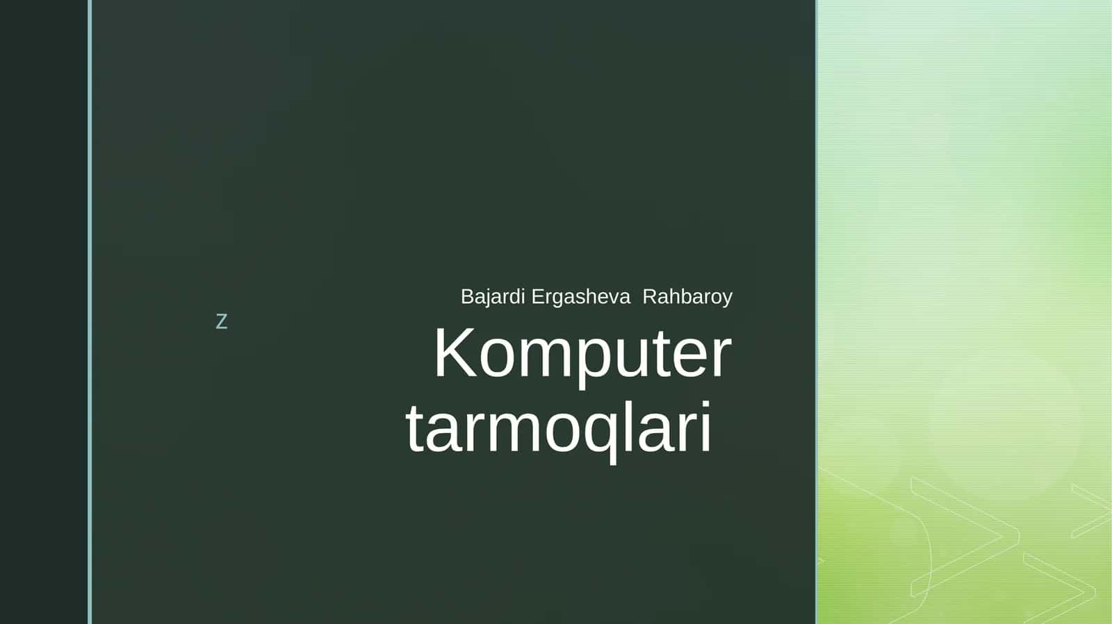 Komputer tarmoqlari