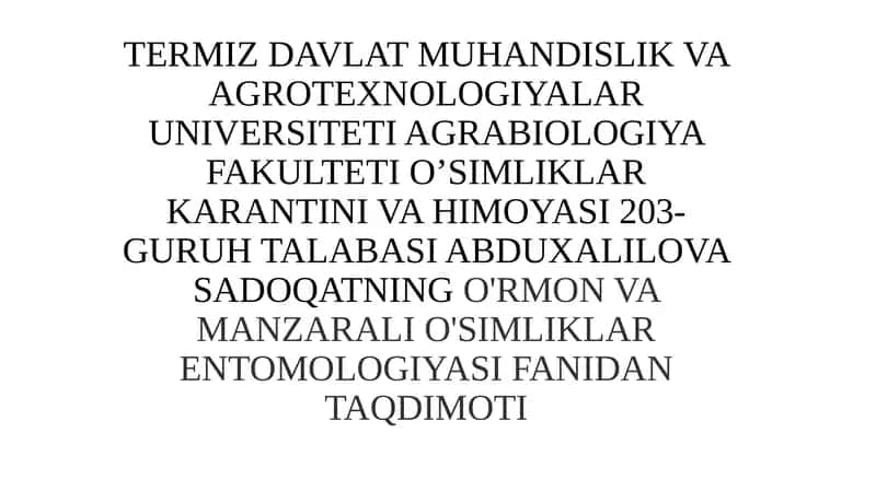 Mevali Daraxt Zararkunandalari