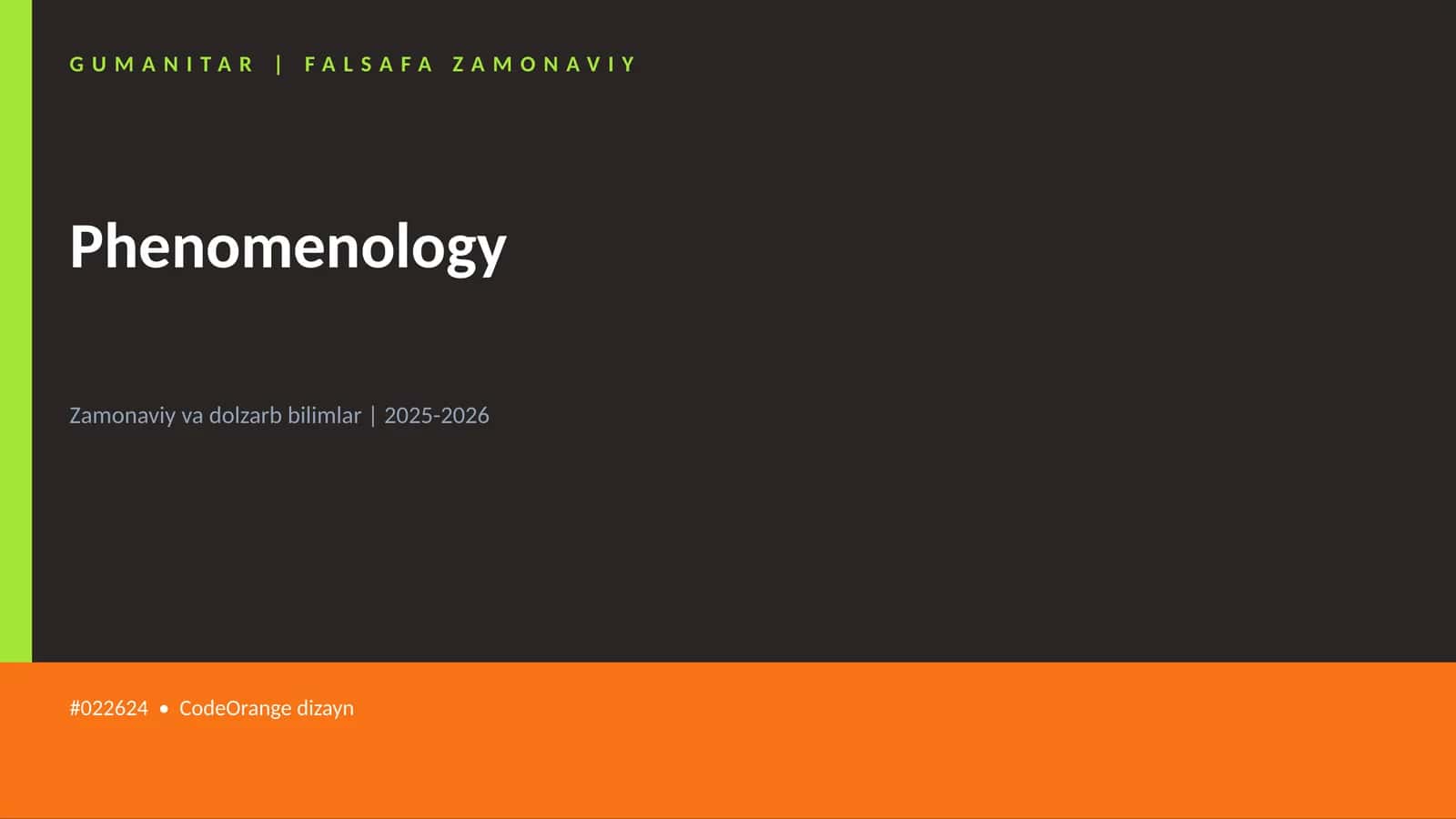Phenomenology