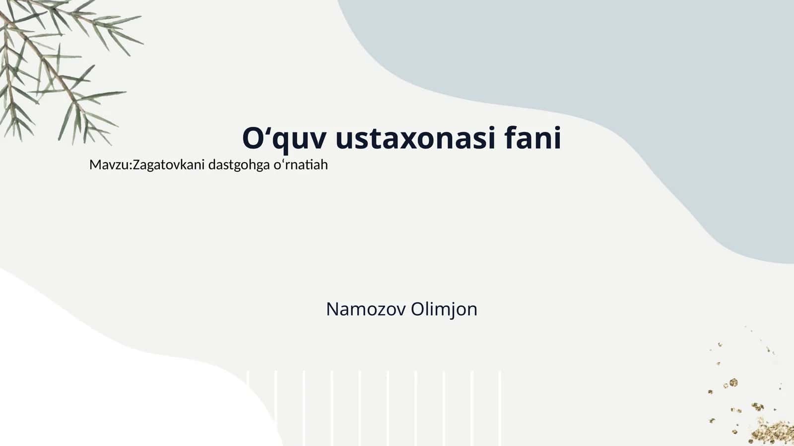 Oʻquv ustaxonasi fani