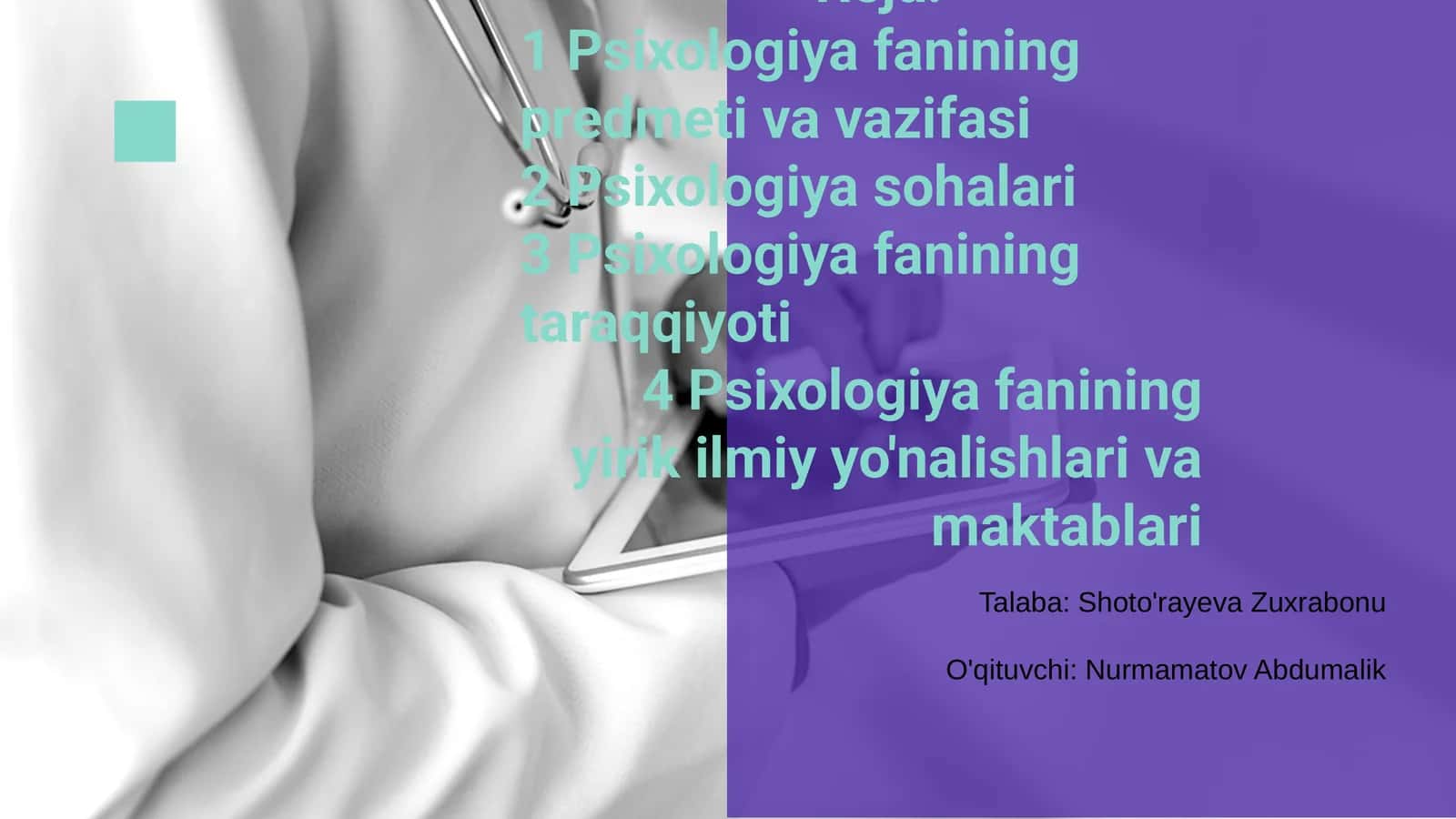 Psixologiya mustaqil fan sifatida