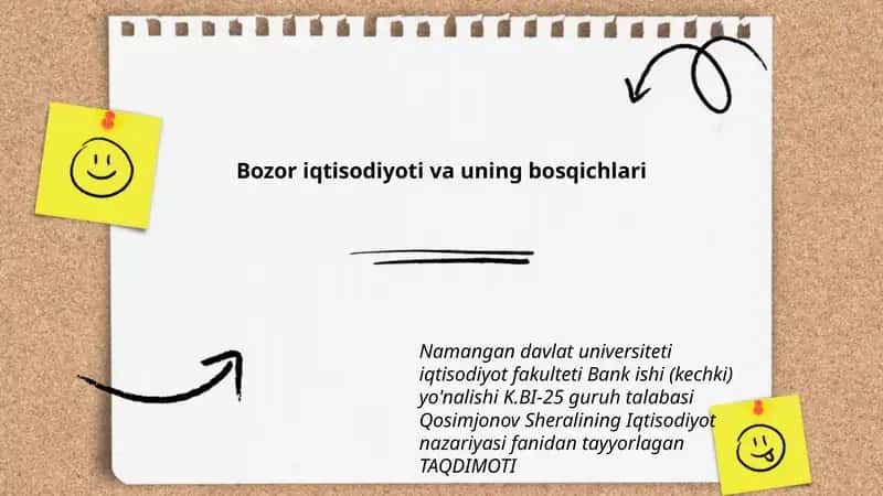 Bozor iqtisodiyoti va uning bosqichlari