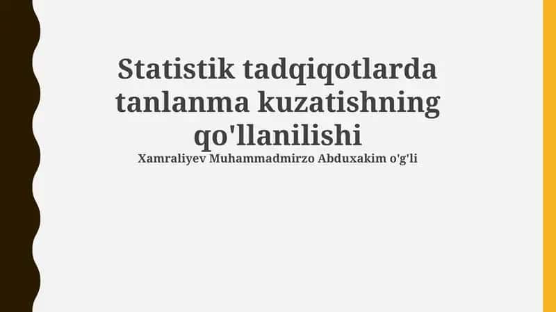 Namuna olish usullari