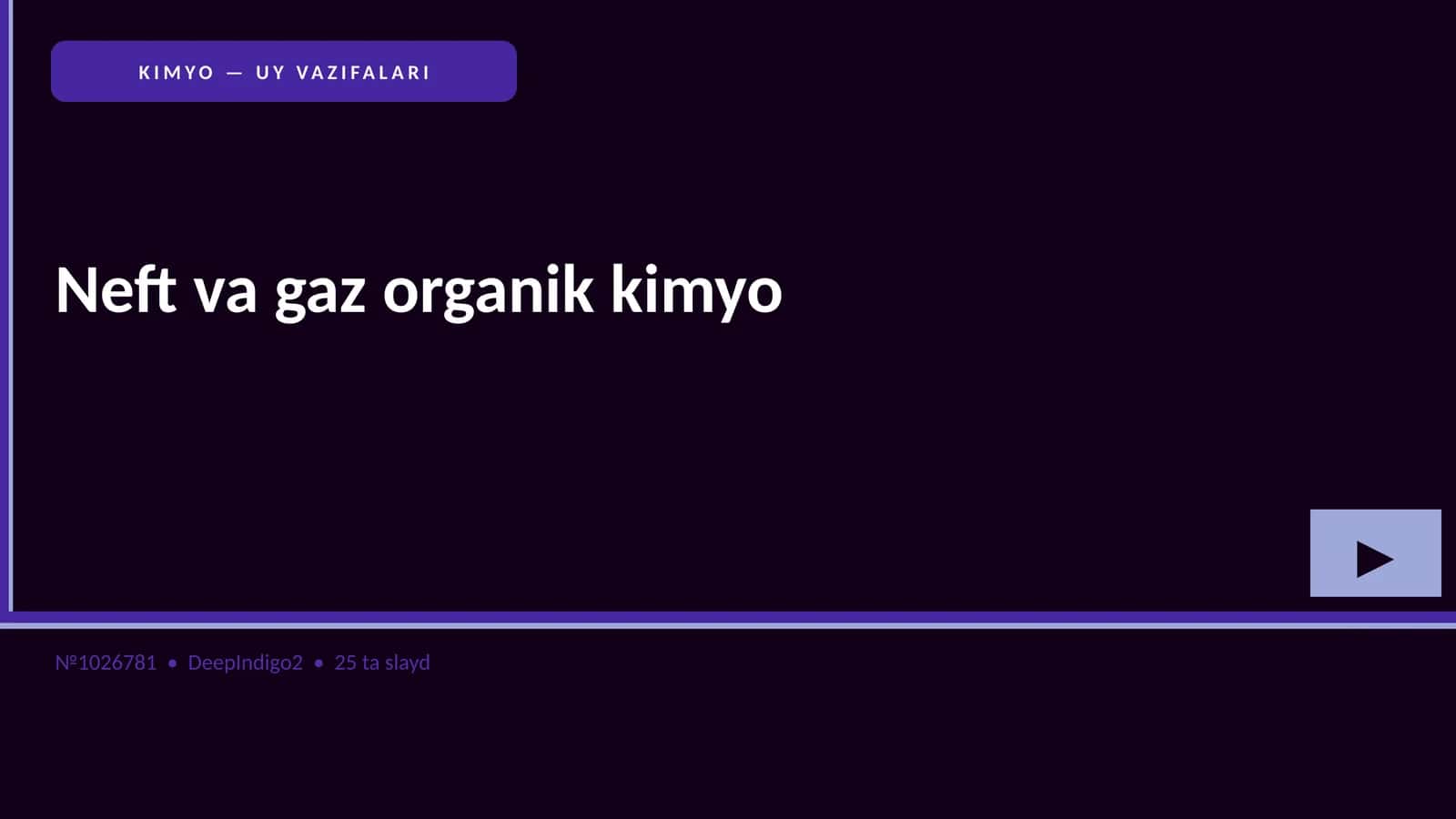 Neft va gaz organik kimyo