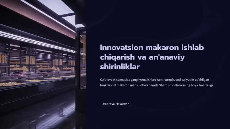 Funktsional makaron: xamirturush qo'shimchasi