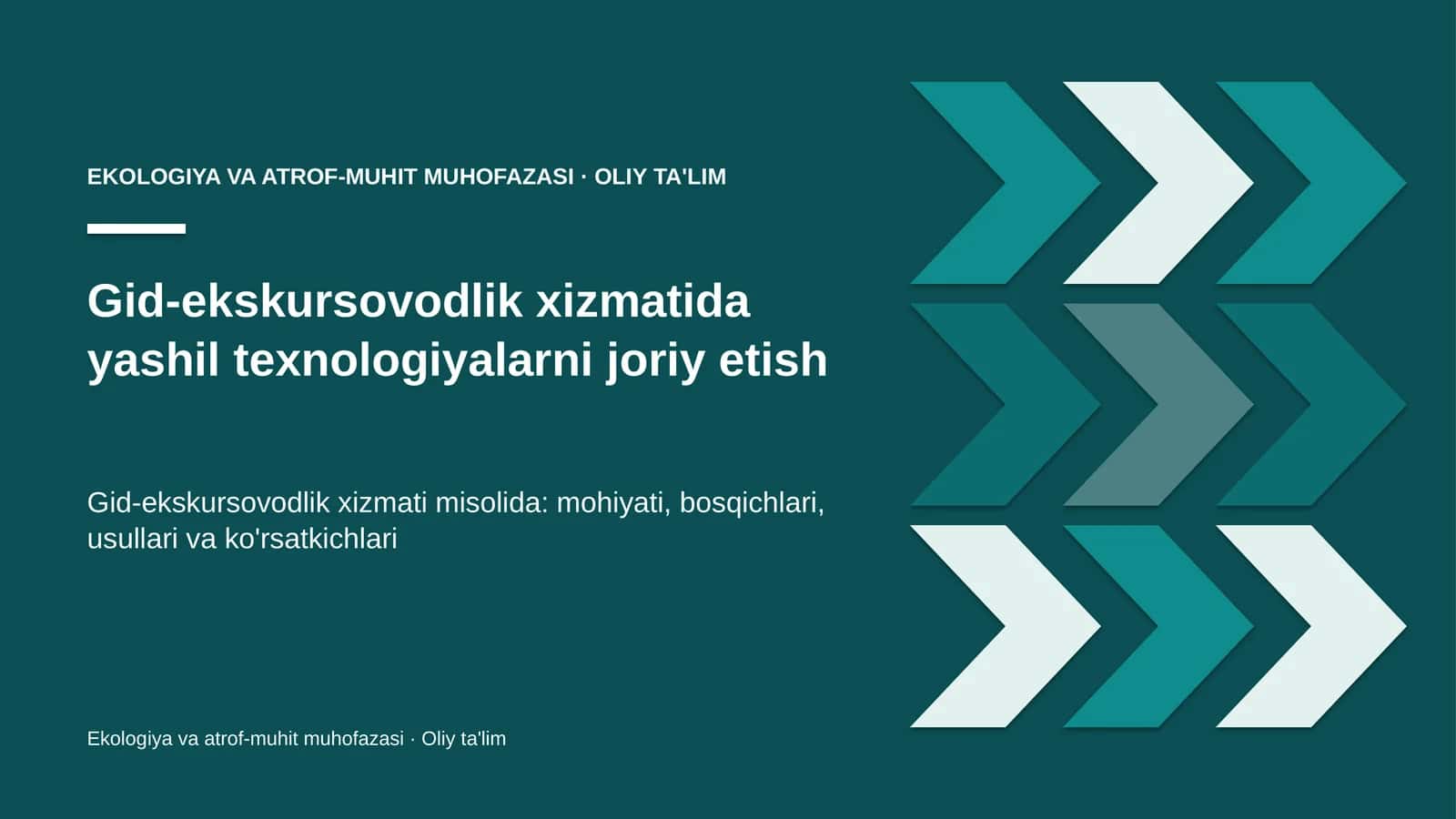 gid ekskursovodlik xizmatida yashil texnologiyalarni joriy etish 9642