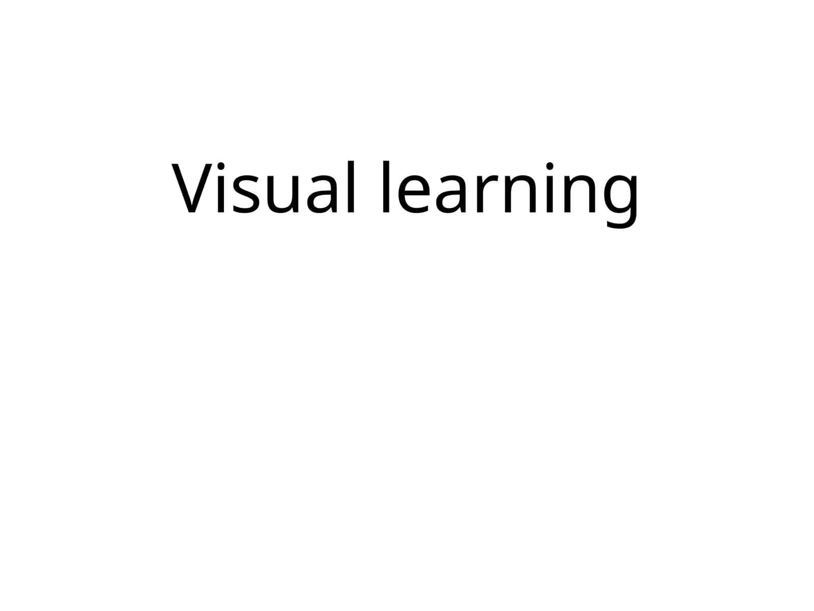 Visuallearning