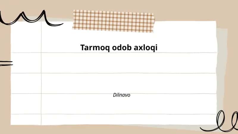 Tarmoq odob axloqi