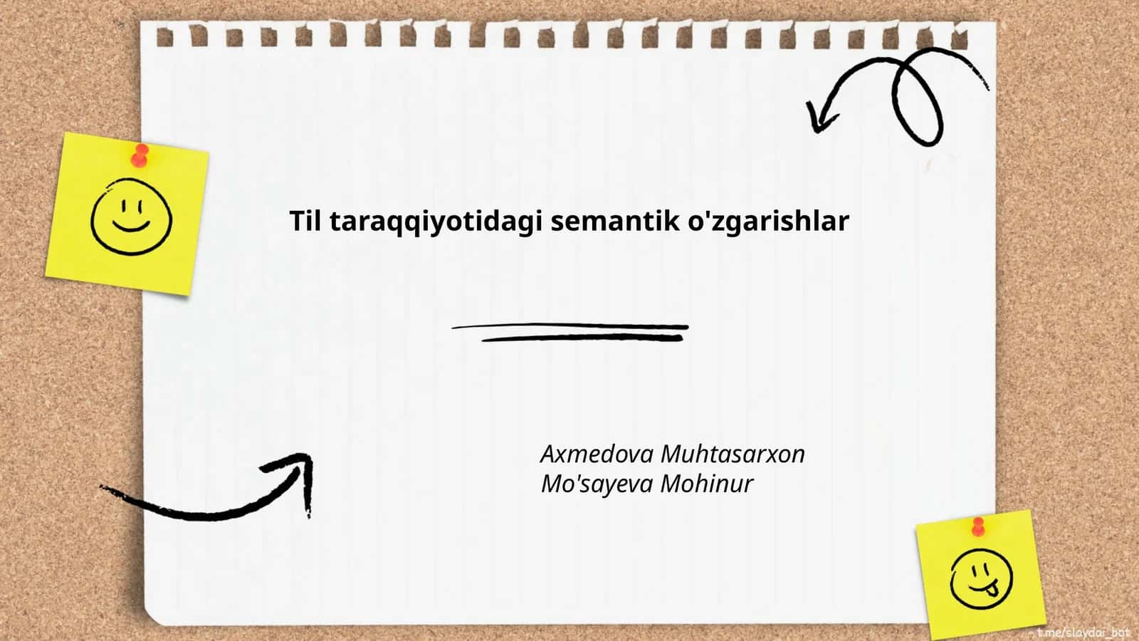 Til taraqqiyotidagi semantik o'zgarishlar