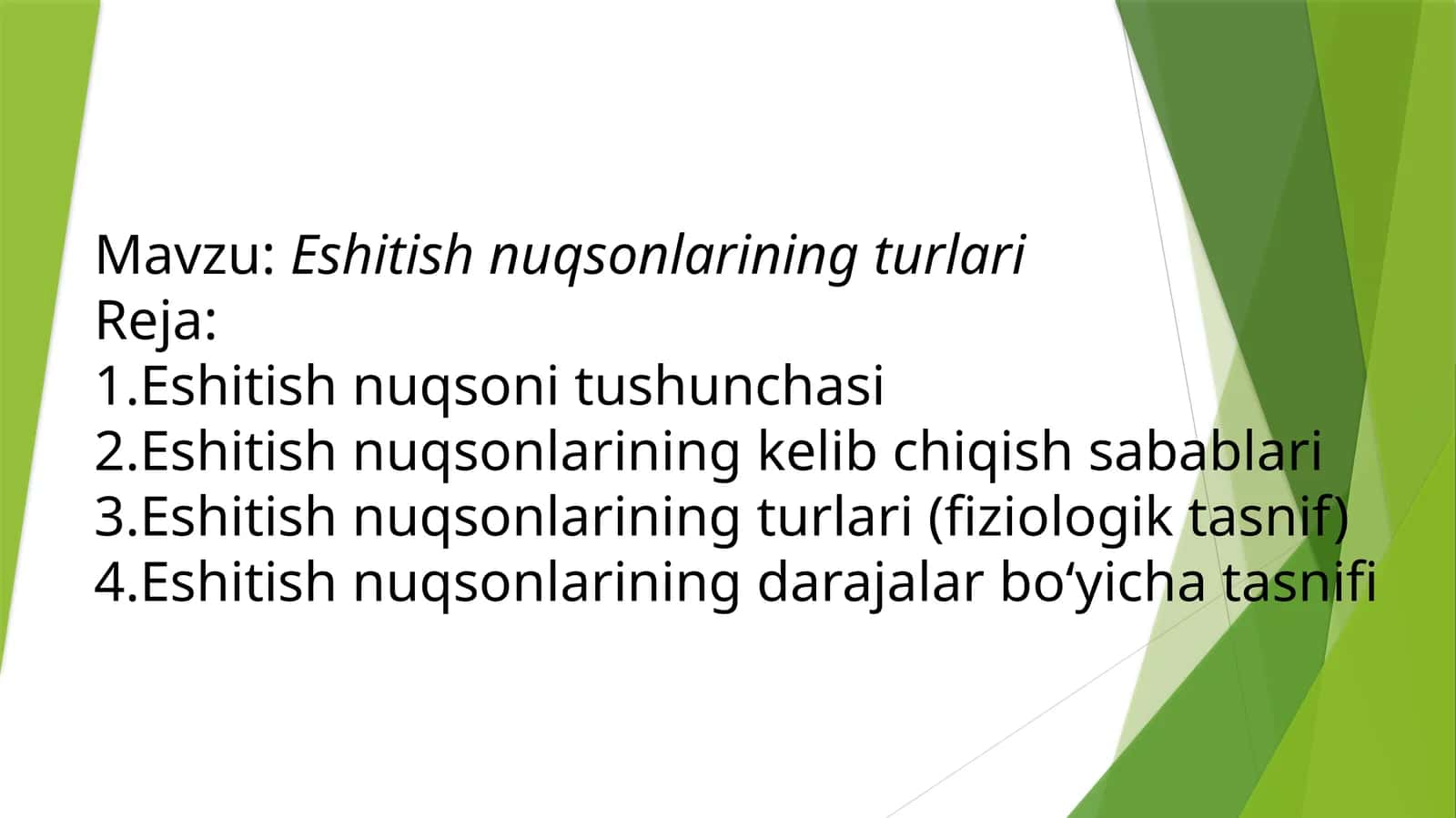 Eshitishnuqsonlariningturlari