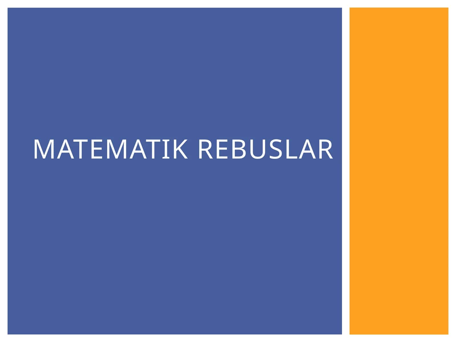 Matematikrebuslar
