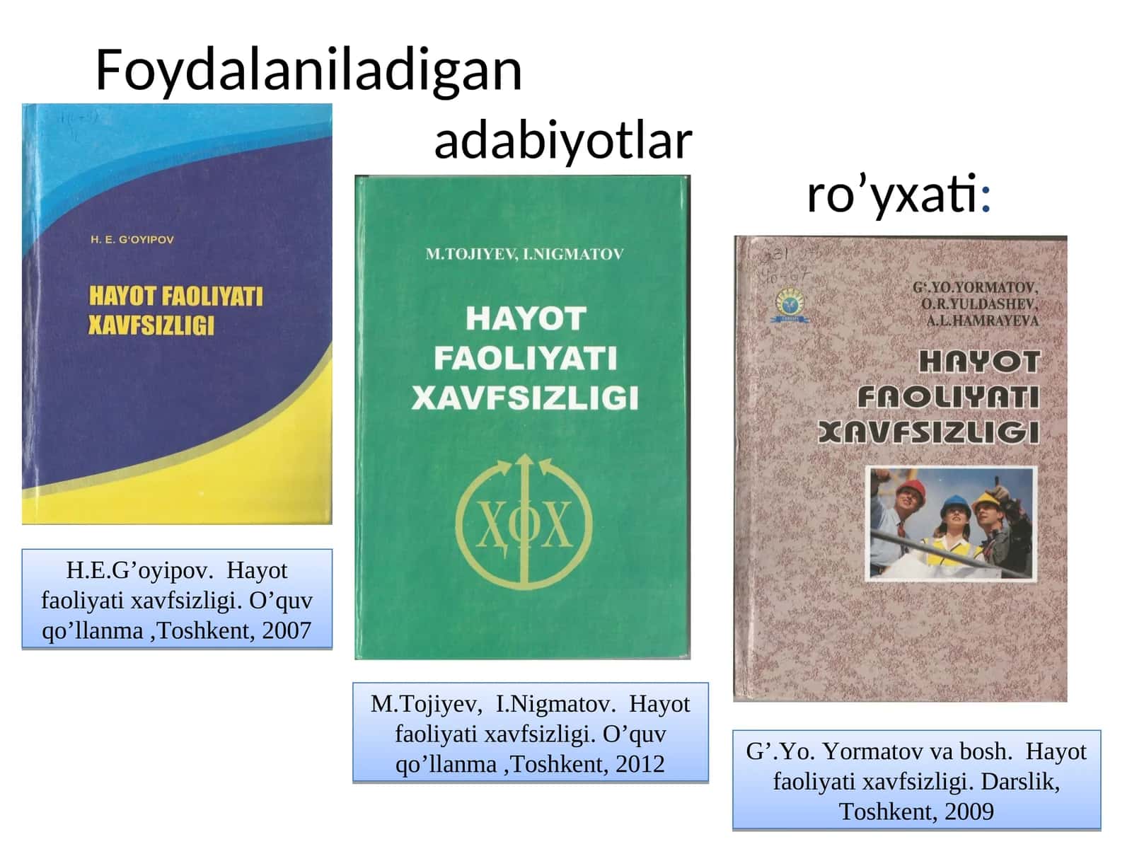 Hayot faoliyati xavfsizligi