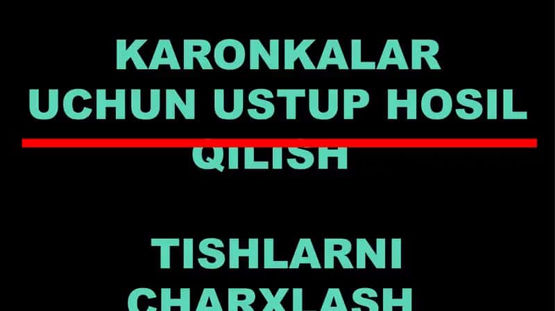 Ortopediyada tishlarni ustup bilan charxlash