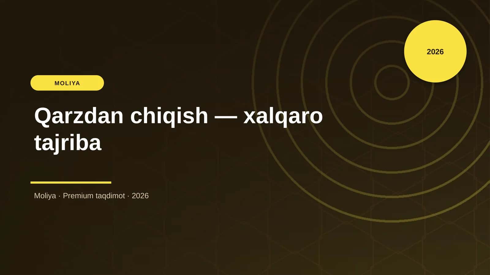 Qarzdan chiqish — xalqaro tajriba