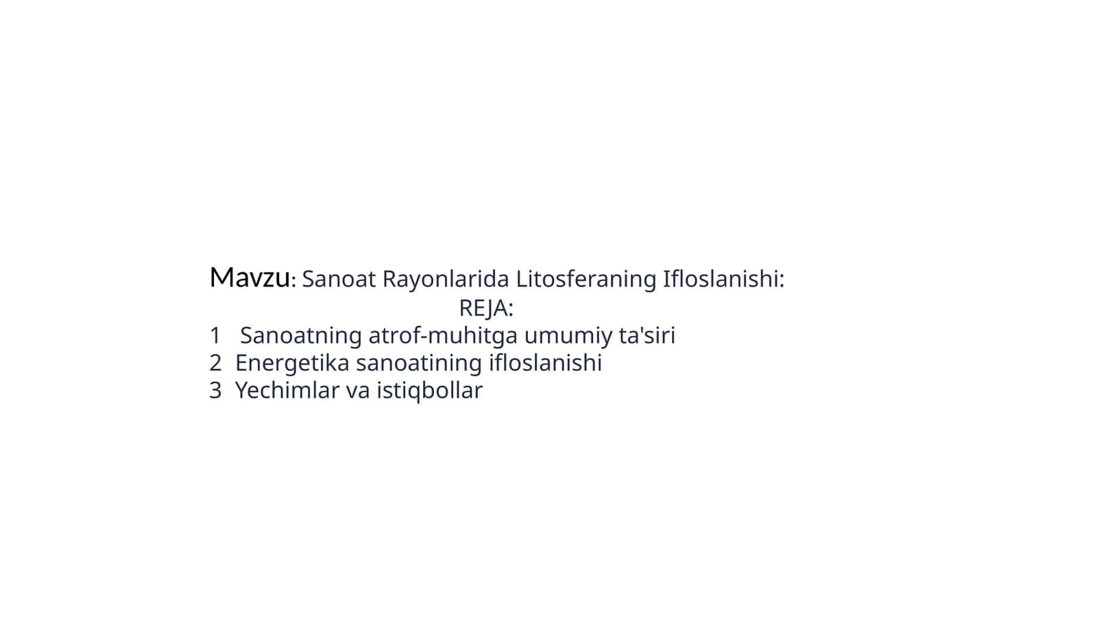 Sanoat Rayonlarida Litosferaning Ifloslanishi