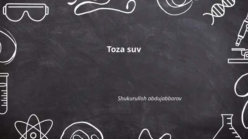 Ichimlik suvining sifati