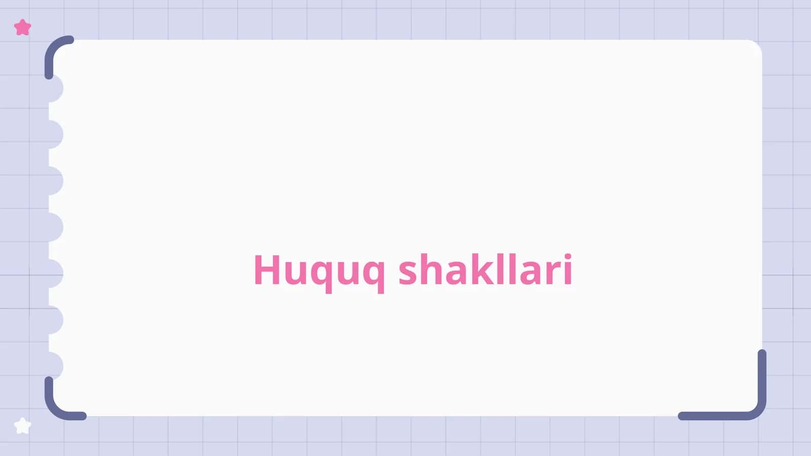 Huquqiy shakllar