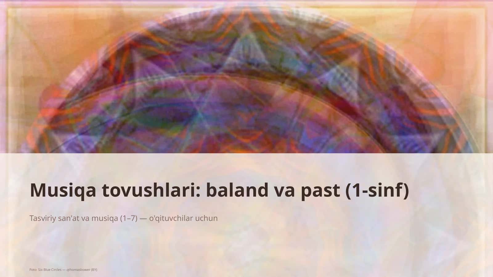 Musiqa tovushlari: baland va past (1-sinf)