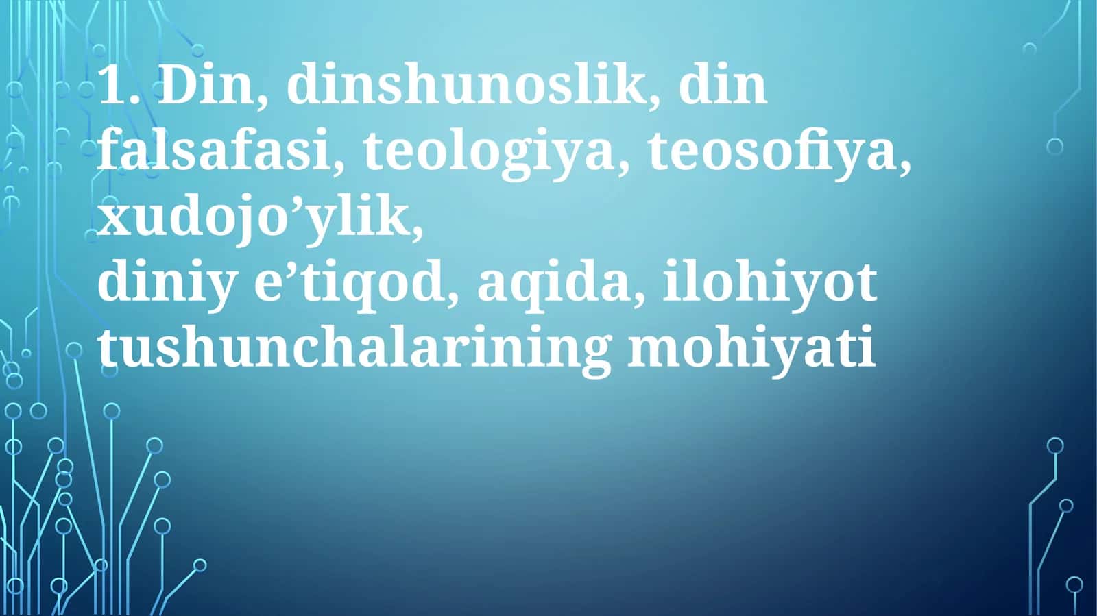 Teosofiya va diniy falsafasi