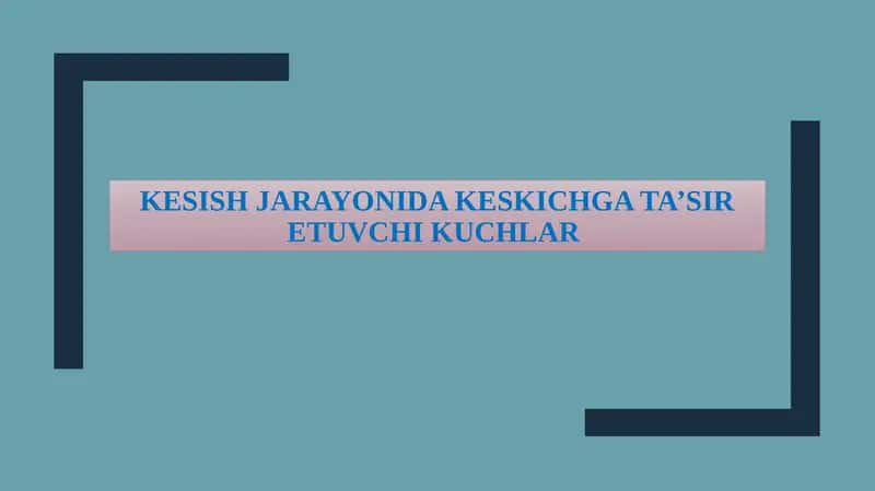 Metall kesuvchi stanoklar